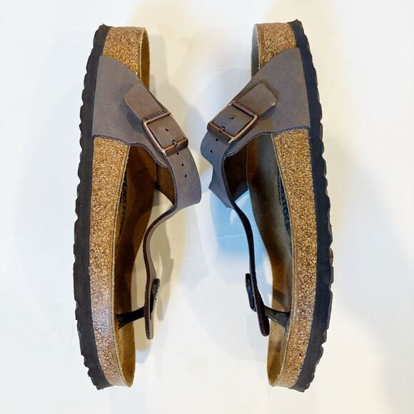 Birkenstock Gizeh Sandals Shoes Flip Flop Slip On Size 40 made in Germany Tan - Picture 2 of 11